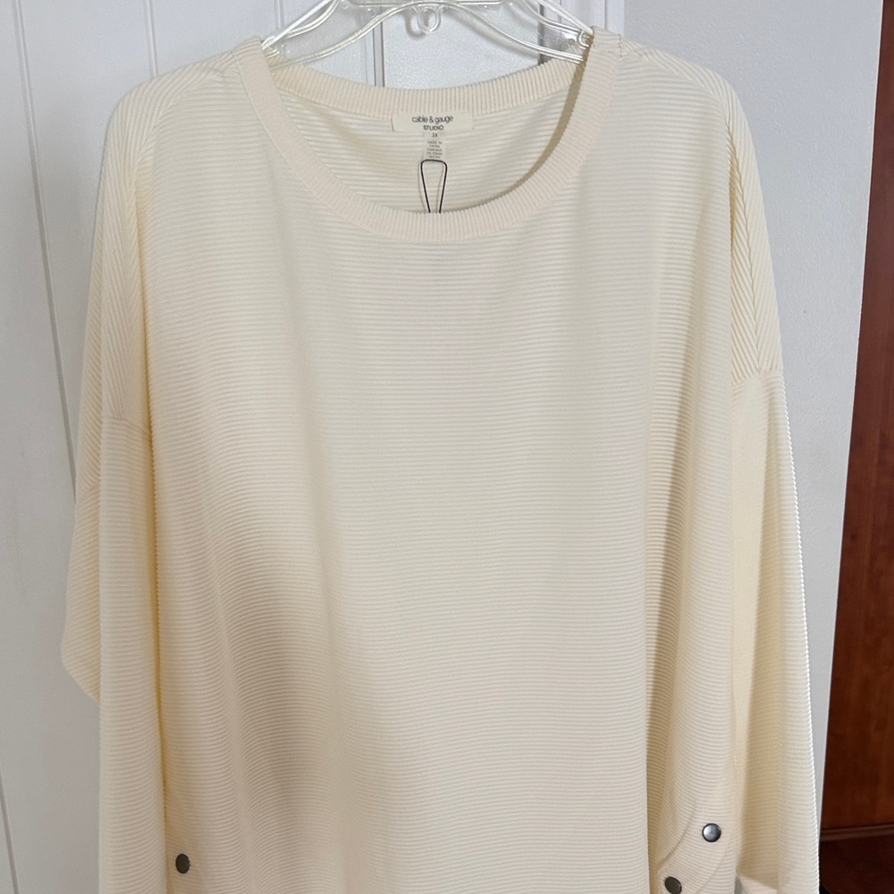 Cable & Gauge Cream Tunic with Button Details